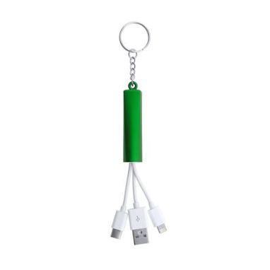 Брелок с зарядным устройством 3 в 1, цвет зеленый папоротник - IA3006S1226- Фото №1