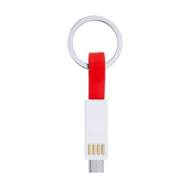 Магнитный кабель зарядного устройства с брелоком 3 в 1, цвет красный - IA3008S160- Фото №1