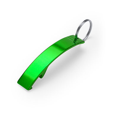 Алюминиевый нож-брелок, цвет зеленый папоротник - KO4074S1226- Фото №1