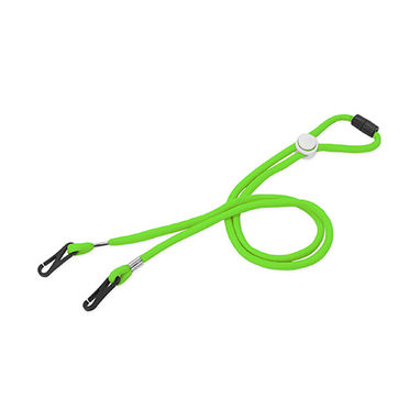 Маска для лица с талрепом со шнуром и регулировочной головкой, цвет зеленый папоротник - LY7051S1226- Фото №1