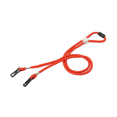 Маска для лица с талрепом со шнуром и регулировочной головкой, цвет красный - LY7051S160- Фото №2