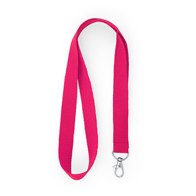 Шнурок из полиэфира с карабином, цвет светло-розовый - LY7053S148- Фото №1
