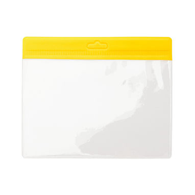 Держатель бейджа из PVC , цвет желтый - LY7070S103- Фото №1
