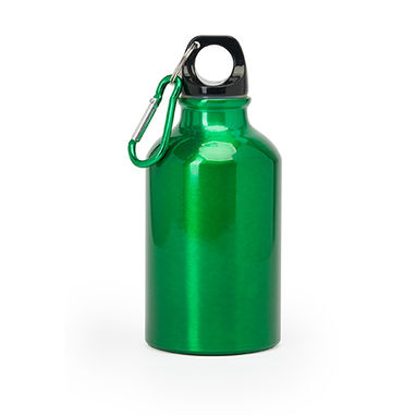 Алюминиевая бутылка с карабином, цвет зеленый папоротник - MD4004S1226- Фото №1