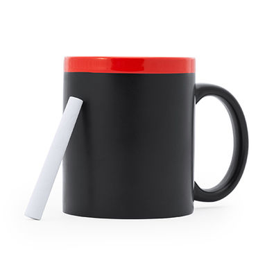 Грифельная чашка емкостью 350 мл в комплекте с мелком, цвет красный - MD4007S160- Фото №2