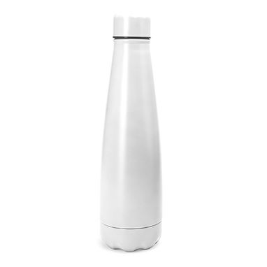 Бутылка из нержавеющей стали 304 с завинчивающейся крышкой, цвет белый - MD4011S101- Фото №1