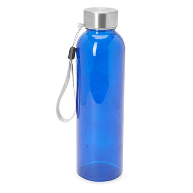 Скляна пляшка (доступна в різних кольорах), колір яскравий синій - MD4037S105- Фото №1