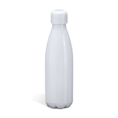 Багаторазова пляшка з барвистим корпусом з PS, колір білий - MD4043S101- Фото №1