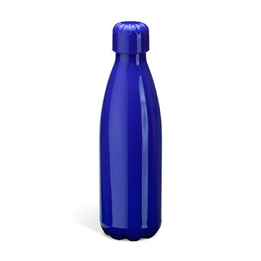 Багаторазова пляшка з барвистим корпусом з PS, колір яскравий синій - MD4043S105- Фото №1