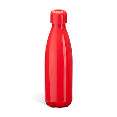 Багаторазова пляшка з барвистим корпусом з PS, колір червоний - MD4043S160- Фото №1
