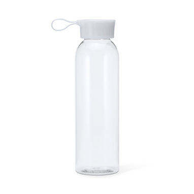 Бутылка ​​из Tritan емкостью 600 мл с соответствующего цвета крышкой и ремешком для переноски, цвет белый - MD4044S101- Фото №1