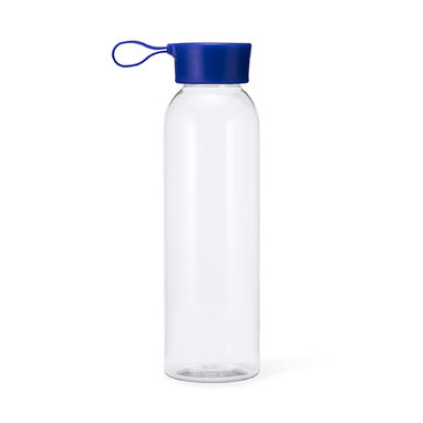 Бутылка ​​из Tritan емкостью 600 мл с соответствующего цвета крышкой и ремешком для переноски, цвет яркий синий - MD4044S105- Фото №1