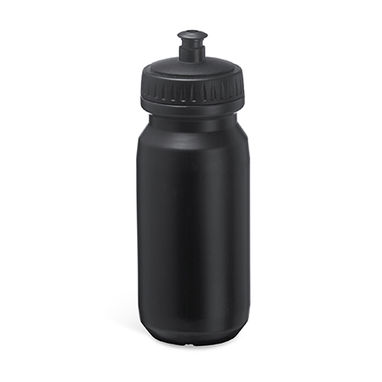 Спортивная PE бутылка с обширной поверхностью для печати, цвет черный - MD4047S102- Фото №1