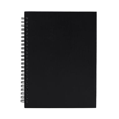 Блокнот на пружині з мікроперфорованими лінійованими аркушами паперу, колір чорний - NB8052S102- Фото №1