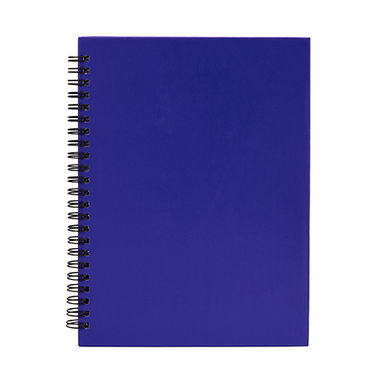 Блокнот на пружине с микроперфорированными линоваными листами бумаги, цвет яркий синий - NB8052S105- Фото №1