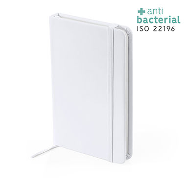 Антибактеріальний блокнот формату А6 з 80-ти добре ковзких аркушів (70 г/м²), колір білий - NB8060S101- Фото №1