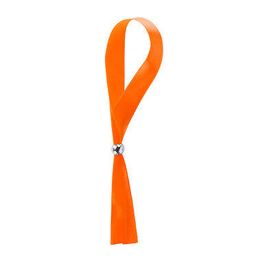 Регулируемый браслет из полиэстера, цвет апельсиновый - PF3102S131- Фото №1