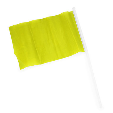Маленький флаг с древком в ​​различных цветах и ​​наконечником, цвет желтый - PF3103S103- Фото №1