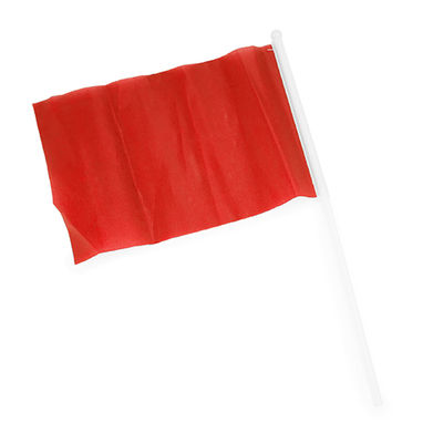 Маленький флаг с древком в ​​различных цветах и ​​наконечником, цвет красный - PF3103S160- Фото №1
