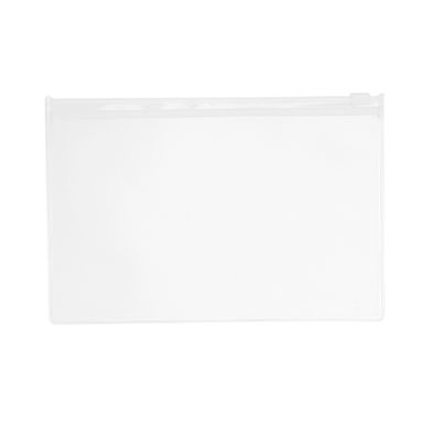 Универсальный чехол из PVC с прозрачным корпусом и цветной застежкой, цвет белый - SA9939S101- Фото №1