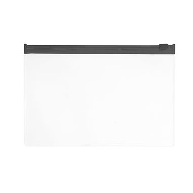 Универсальный чехол из PVC с прозрачным корпусом и цветной застежкой, цвет черный - SA9939S102- Фото №1
