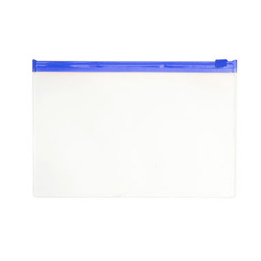 Универсальный чехол из PVC с прозрачным корпусом и цветной застежкой, цвет яркий синий - SA9939S105- Фото №1