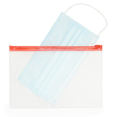 Универсальный чехол из PVC с прозрачным корпусом и цветной застежкой, цвет яркий синий - SA9939S105- Фото №2