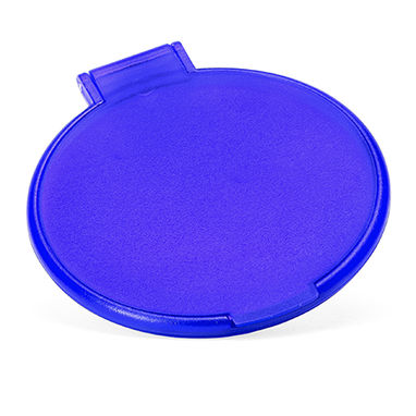 Практичне складне дзеркальце в напівпрозорому корпусі з PP, колір яскравий синій - SB1220S105- Фото №1