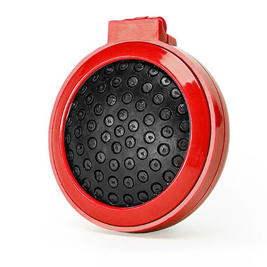Практична складана щітка з круглим дзеркальцем, колір червоний - SB1221S160- Фото №1