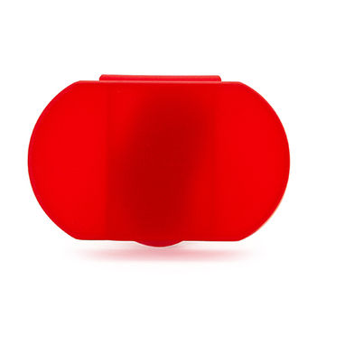 Легкий напівпрозорий кейс для пігулок з трьома відділеннями, колір червоний - SB1226S160- Фото №1