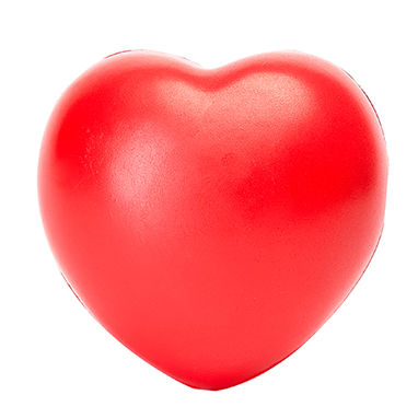 Одноцветный антистресс в виде сердца, цвет красный - SB1229S160- Фото №1