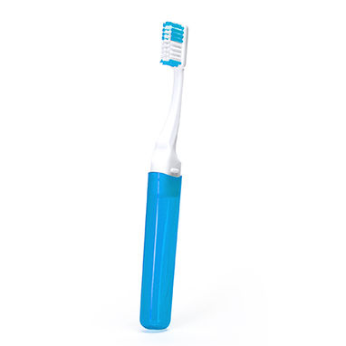 Дорожня розбірна зубна щітка з напівпрозорою кришкою і м'якими щетинками двох поєднаних кольорів, колір світлий яскравий - SB9924S1242- Фото №1