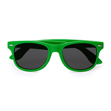 Солнцезащитные очки с классическим дизайном в блестящей отделке, цвет зеленый папоротник - SG8100S1226- Фото №1