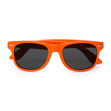 Сонцезахисні окуляри з класичним дизайном у блискучому оздобленні, колір апельсиновий - SG8100S131- Фото №1