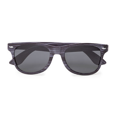 Солнцезащитные очки с классическим дизайном и отделкой под дерево, цвет вересковый коричневый - SG8102S1237- Фото №1