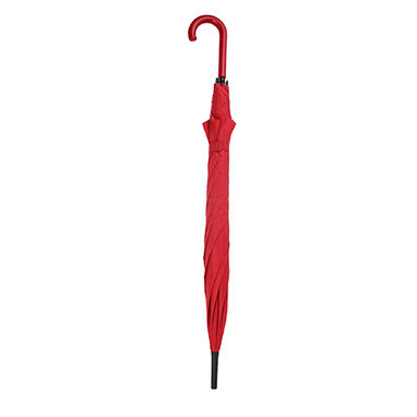 Парасолька з тканиною і ручкою одного кольору, колір червоний - UM5608S160- Фото №1
