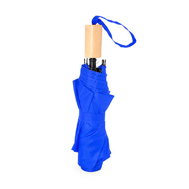 KHASI Складана парасолька з механічним відкриванням в чохлі відповідного кольору, колір яскравий синій - UM5610S105- Фото №1