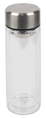 Бутылка CHAI с двойными стенками, цвет прозрачный, серебряный - 56-0304419- Фото №1