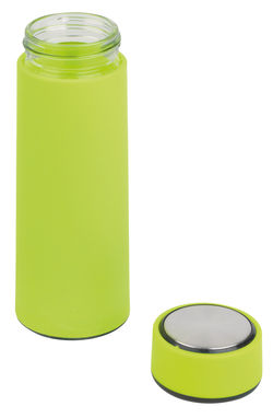 Пляшка скляна ELEGANT DRINK, колір світло зелений - 56-0304488- Фото №3