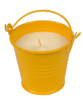 Свічка в металевому відерці CLAM, колір жовтий - 56-0902198- Фото №1