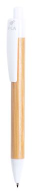Ручка шариковая бамбуковая Heloix, цвет белый - AP721867-01- Фото №1