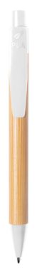 Ручка кулькова бамбукова Heloix, колір білий - AP721867-01- Фото №2