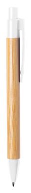 Ручка шариковая бамбуковая Heloix, цвет белый - AP721867-01- Фото №3