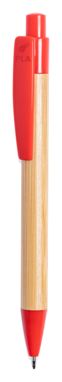 Ручка кулькова бамбукова Heloix, колір червоний - AP721867-05- Фото №1