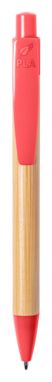 Ручка кулькова бамбукова Heloix, колір червоний - AP721867-05- Фото №2