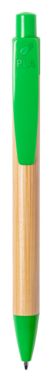 Ручка шариковая бамбуковая Heloix, цвет зеленый - AP721867-07- Фото №1