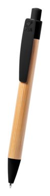 Ручка шариковая бамбуковая Heloix, цвет черный - AP721867-10- Фото №4