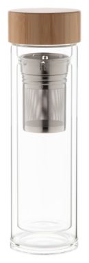 Термобутылка стеклянная Andina, цвет натуральный - AP800442- Фото №1