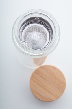 Термопляшка скляна Andina, колір натуральний - AP800442- Фото №2