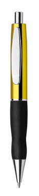 Пластикова кулькова ручка, сині чорнила, колір жовтий - 12310-108- Фото №1